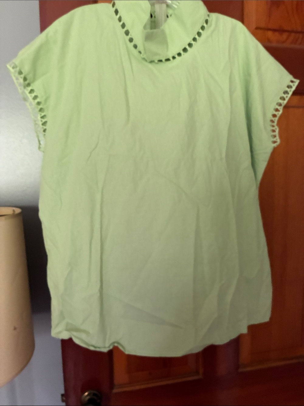 Lime Green Women's Cutout Sleeve Top